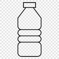 wiederverwendbare Wasserflasche, EdelstahlWasserflasche, KunststoffWasserflasche, Glaswasser symbol