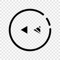 rewind movie, rewind video, rewinding, rewinds icon svg