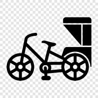 rickshaw, cycle, pedicab, transport icon svg