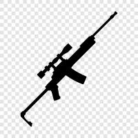 rifle, revolver, handgun, ammunition icon svg