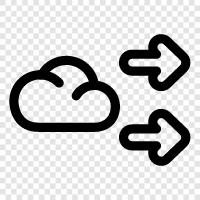 right cloud storage, right cloud icon svg