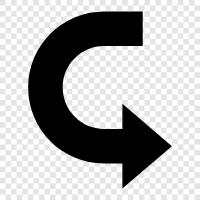 right turn arrow, left turn arrow, Uturn arrow, turn arrow icon svg