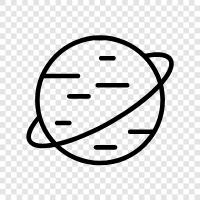 Rings, Atmosphere, Moons, Meteoroids icon svg