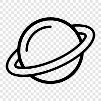 Ringe, Planet, Sonnensystem, Raum symbol