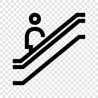 risers, treads, stairs ascending, stairs descending icon svg