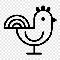 roasting, frying, grilling, baking chicken recipes icon svg