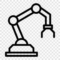 robot arm, prosthetic arm, powered arm, robotic arm icon svg