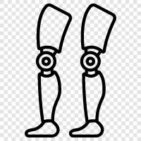 robot, robot legs, robot movement, prosthetic leg icon svg