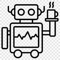 robot, ev robotu, robot bakımı, robot asistanı ikon svg