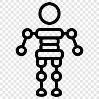 robot technology, robot manufacturing, robot arms, robot dexterity icon svg