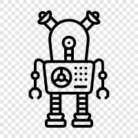 robotic, automation, machine, technology icon svg