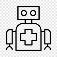 Roboterchirurgie, Chirurgie Roboter, Chirurgie Automatisierung, Medizinischer Roboter symbol