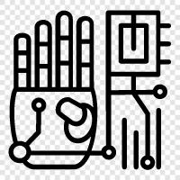 Robotics manufacturers, Robotics technology, Robotics companies, Robotics research icon svg