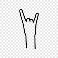 Rockmusik, Rockband, Rockstars, Heavy Metal symbol
