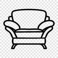 rocker, recliner, easy chair, armchair rocker icon svg