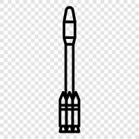 Raketenabschuss, Weltraum, Astronomie, Raumfahrt symbol