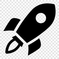 rockets, space, astronomy, satellites icon svg