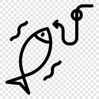 rod, reel, casting, fishing tackle icon svg