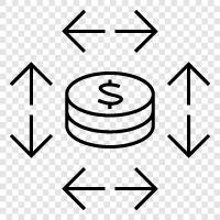 ROI, cash flow, earnings, profits icon svg