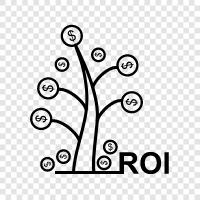 ROI, investment, profitability, earnings icon svg