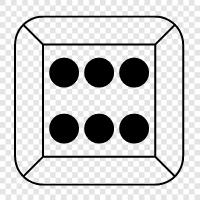 roll, game, counters, probability icon svg