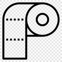 Roll, Paper, Toilet, Paper Roll Значок svg