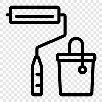 Roller, Paint, Cleaning, Supplies icon svg