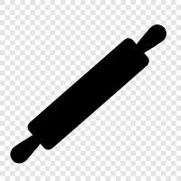 rolling pin, kitchen tool, cooking, baking icon svg