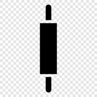 Rollstift, Küchenwerkzeug, Backwerkzeug, Küchenutensil symbol