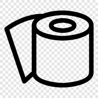 Rolls, Tissues, Charcoal, Sanitize icon svg