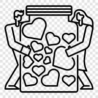 Romance, Love stories, Cupid, affection icon svg