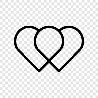 Romance, Heart, Friendship, Cupid icon svg