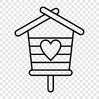 roof, bird, house, perch icon svg