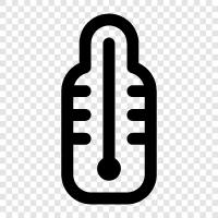 room temperature, fever, infrared, digital icon svg