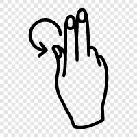 rotate two fingers, 2 finger rotate, 2 finger rotation, Two Finger Rotate icon svg