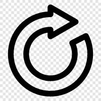 rotation, counterclockwise, turn, clockwise icon svg