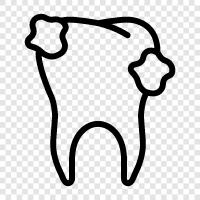 rotten tooth, decayed tooth, abscessed tooth, infected tooth icon svg