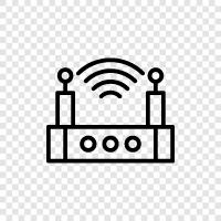 routing, firewall, WAN, LAN icon svg