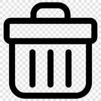 rubbish bin, trash can, garbage can, dumpster icon svg