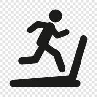 running, running shoes, running on a treadmill, running for health icon svg