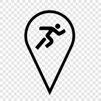 running, sprinting, jumping, throwing icon svg