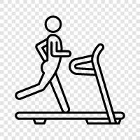 running, running on the treadmill, running on an incline, running on icon svg