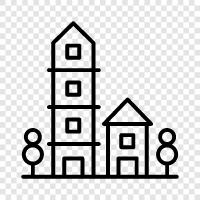 rural, small town, isolated, isolated community icon svg