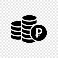 Russian, Russian rubles, Russian currency, Ruble coins icon svg