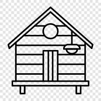 rustic, log cabin, log home, wood cabin icon svg