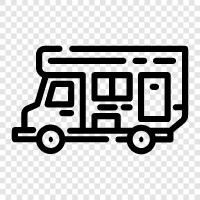 RVs, camping, camping gear, van camping icon svg