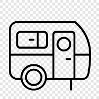 RVs, Traveling, Camping, Hiking icon svg