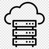 SaaS, cloud storage, cloud computing, cloud hosting icon svg