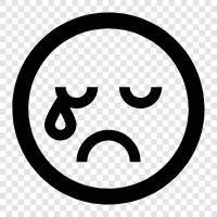 Sad, Crying, Emotional, Loss icon svg