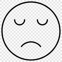 sad, heartbroken, emotional, sad face emoticon icon svg